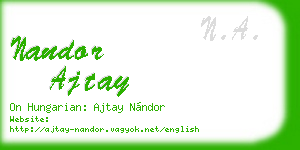 nandor ajtay business card