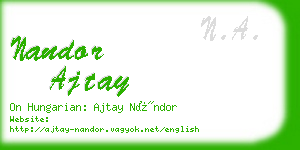 nandor ajtay business card